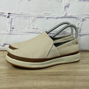 Kuru Roam Atla Canvas Slip On Shoes Women's Size 7 Beige Tan Comfort Loafers
